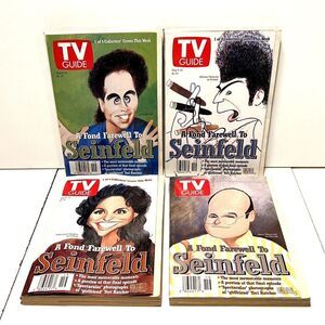 Seinfeld Collectors  . Jerry . Kramer . Elaine & George .1998 Farewell TV Guides